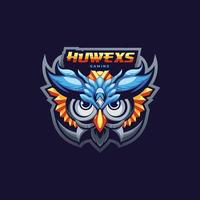 owl head logotyp esport för spel vektor