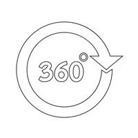 360 Grad-Symbol vektor