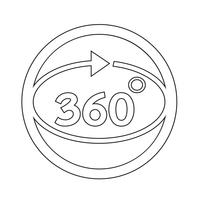 360-Grad-Symbol vektor