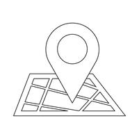 Kartenzeiger GPS-Symbol vektor