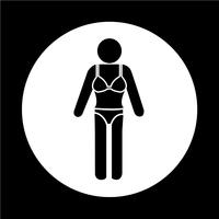 Schwimmanzug Menschen Symbol vektor