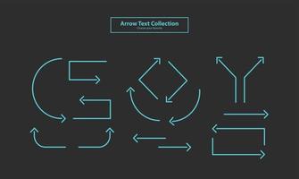 flaches Design Pfeil Sammlung Vektor Richtungszeichen Symbole gesetzt Sammlung modern bunt geometrisch