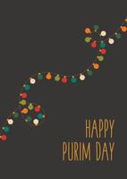 glückliche Purim-Tagesgrußkarte vektor