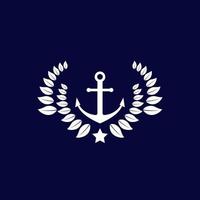 ankare sailor star logotyp ikon symbol vektor konst