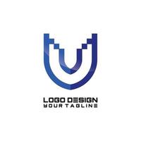 u-Symbol-Logo-Design vektor