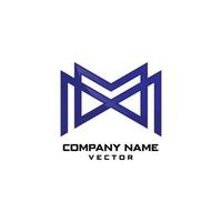 m Brief Logo Vorlage Vektor