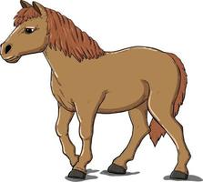 illustration av söt häst tecknad vektor