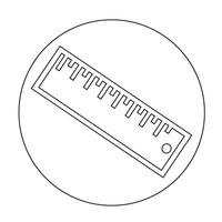 Zeichen des Lineal-Symbols vektor