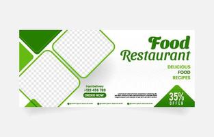 Banner-Vorlage für Lebensmittelrestaurants vektor