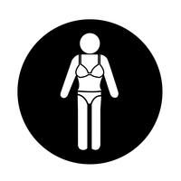 Schwimmanzug Menschen Symbol vektor