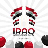 Iraks självständighetsdag vektorillustration vektor