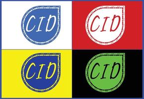 CID-Brief neues Logo und Icon-Design vektor