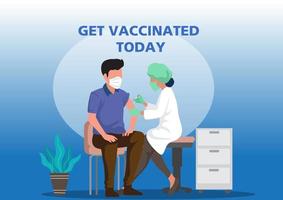 Impfungen für Bürger-Impfplan-Banner vektor