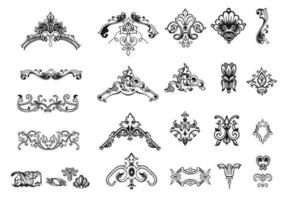 Handdragen Vintage Ornament Vector Pack