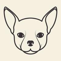 Linie Tierkopf Pembroke Welsh Corgi Hund Logo Design Vektor Icon Symbol Grafik Illustration