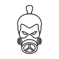 Mann cool mit Rauchmaske Logo Symbol Vektor Icon Illustration Grafikdesign