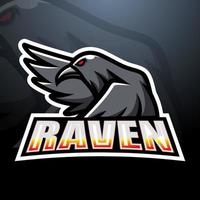 raven esport maskot-logotypdesign vektor
