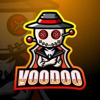 Voodoo-Maskottchen-Esport-Logo-Design vektor