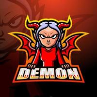 demon maskot esport logotypdesign vektor