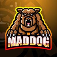 mad dog maskot esport logotypdesign vektor