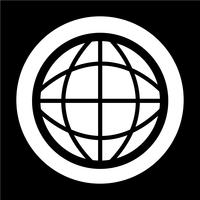 Zeichen der Globus-Symbol vektor