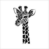söt tecknad trendig design liten giraff vektor