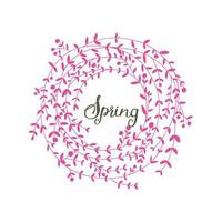 Frühling handgezeichnetes Logo vektor