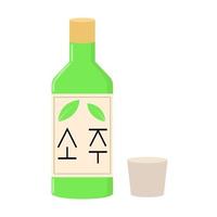 illustration vektor design av soju drink