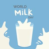 illustration vektordesign av världens mjölkdag vektor