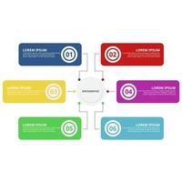 Illustrationsvektordesign des Infografik-Flussdiagramms vektor