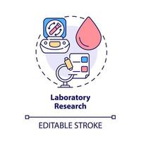 Symbol für das Laborforschungskonzept. Arthritis-Klinik Dienstleistungen abstrakte Idee dünne Linie Illustration. medizinische Tests und Analysen. Diagnose. Vektor isolierte Umrissfarbe Zeichnung. editierbarer Strich