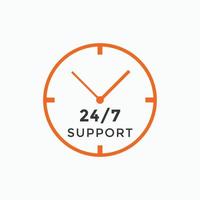 24 Stunden Call-Center-Symbol Vektor 247 Support-Symbol-Zeichen-Schaltfläche Call-Center-Symbol-Symbol-Vorlage