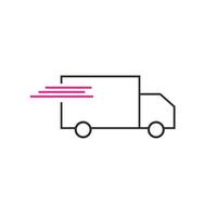 Lieferwagen-Icon-Vektorvorlage. schnelle versand lieferung. Lieferservice vektor