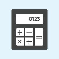 Taschenrechner Symbol Vektor Vorlage bunt. Zeichen des Taschenrechners