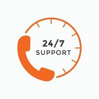 kundsupportikon. 24 timmar call center ikon vektor