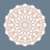 einfarbiges Mandala. ein symmetrisches rundes Ornament. Vektor-Illustration vektor