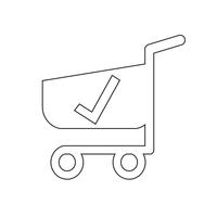 Einkaufswagen-Trolley-Symbol vektor