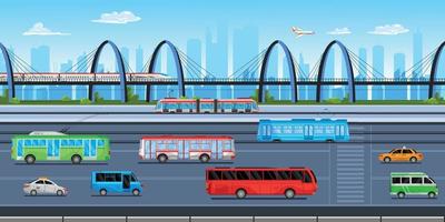 kollektivtrafik illustration vektor