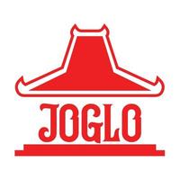 joglo javanesiska husets logotyp vektor