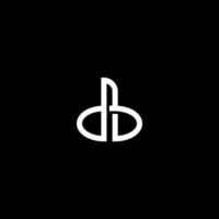 första bokstaven db monogram logotyp ikon design vektor