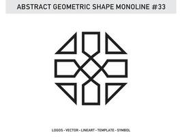 abstrakte monoline lineart geometrisch vektor