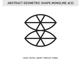 abstrakt monoline geometrisk design vektor gratis