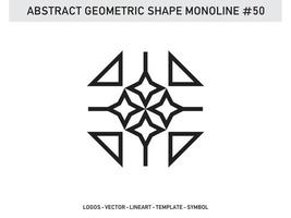 monoline geometrisch abstrakt umriss lineart design fliese vectoe frei vektor