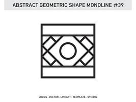 abstrakt geometrisk monoline linje kontur design kakel gratis vektor