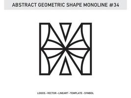 abstrakte monoline lineart geometrisch vektor