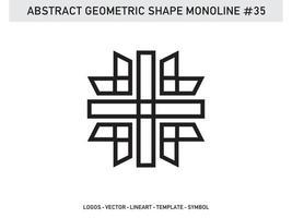 linjär geometrisk monoline design logotyper gratis vektor