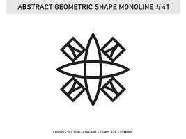 geometrische linie umriss monoline linear für designfliesen frei vektor