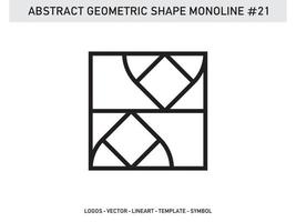 abstrakt geometrisk monoline lineart design kakel vektor gratis