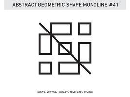 geometrisk linje kontur monoline linjär för design kakel gratis vektor