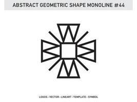 modern abstrakt geometrisk monoline form vektor gratis